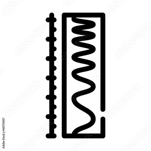 scale electromagnetic line icon vector. scale electromagnetic sign. isolated contour symbol black illustration