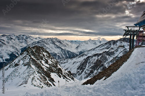 Soelden ski resort at an altitude of about 3000 meters © irimeiff