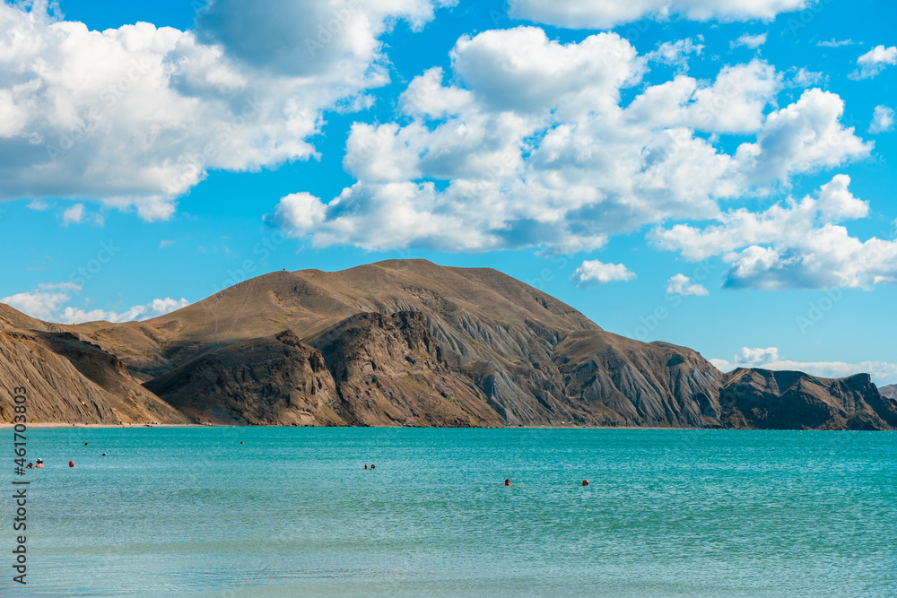 Amazing landscape with hills and mountains on Cape Chameleon in Crimea Amazing landscape with hills and mountains on Cape Chameleon in Crimea