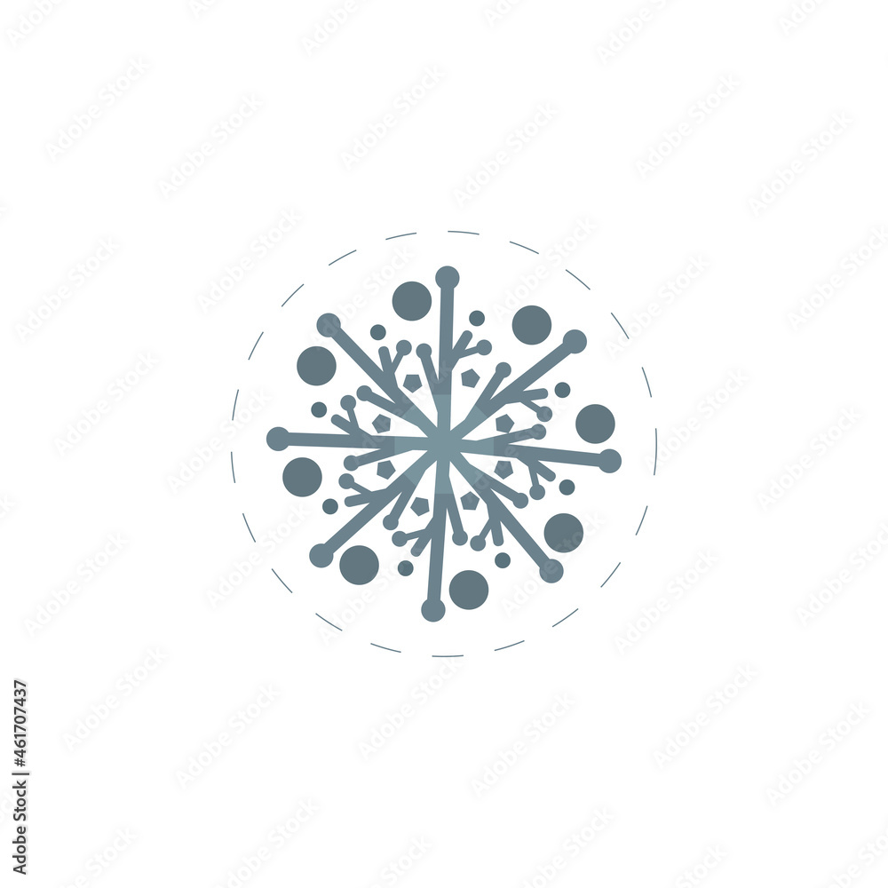 snowflake isolated flat icon. winter snow clipart on white background. snowflake isolated flat icon. winter snow clipart on white background.