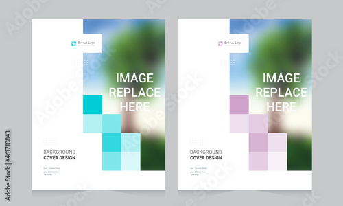 Cover design for annual report and business catalog, magazine, flyer or booklet. Brochure template layout. A4 cover vector EPS-10