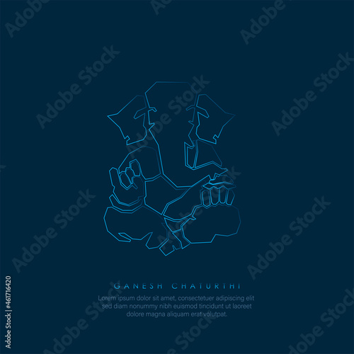 GANESH CHATURTHI - VECTOR ILLUSTRATION OF GANESH CHATURTHI FESTIVAL OF INDIA.VECTOR