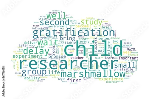 Obraz na płótnie Word tag cloud on white background. Concept of child