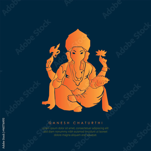GANESH CHATURTHI - VECTOR ILLUSTRATION OF GANESH CHATURTHI FESTIVAL OF INDIA.VECTOR