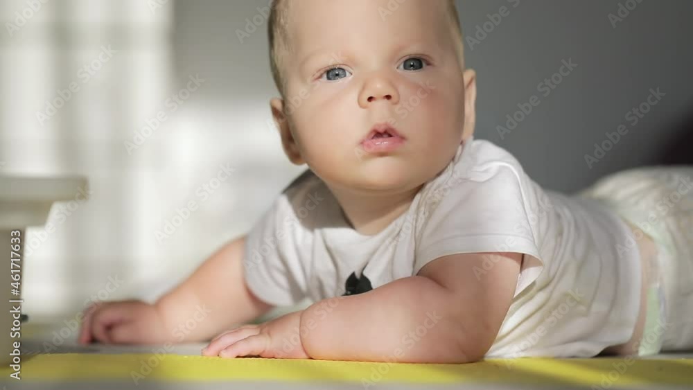 Portrait of a baby boy, home background Portrait of a baby boy, home background