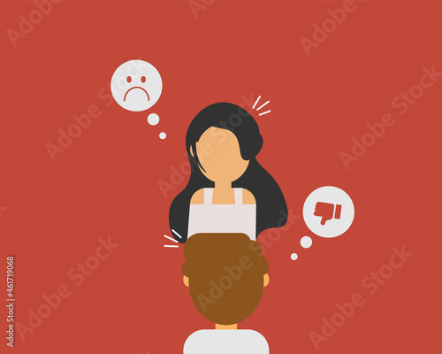 bad first impression when one person first encounters another person and forms a bad mental image of that person