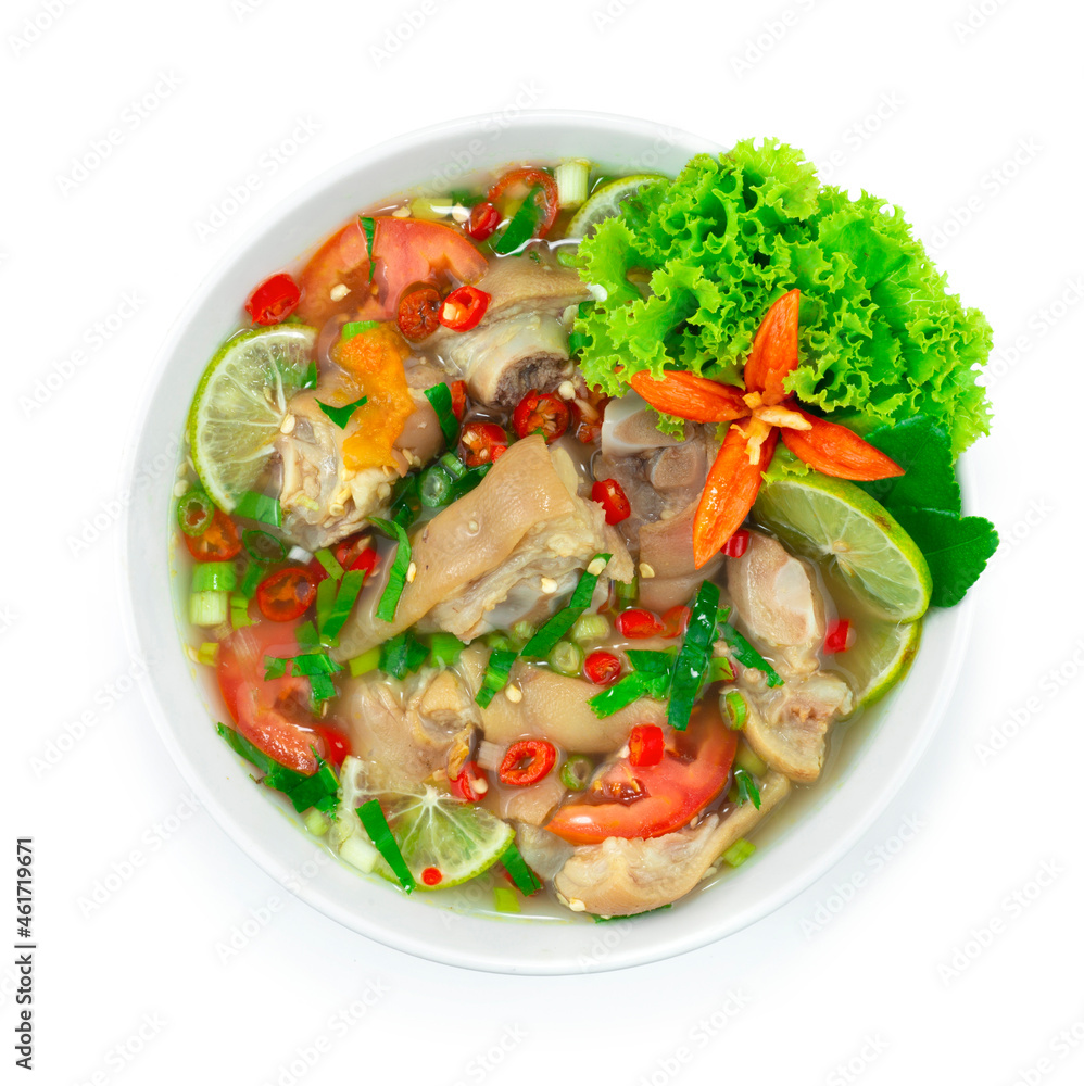 Spicy Soup with Pork Legs hot and Sour Good tasty Thai Food Spicy Soup with Pork Legs hot and Sour Good tasty Thai Food