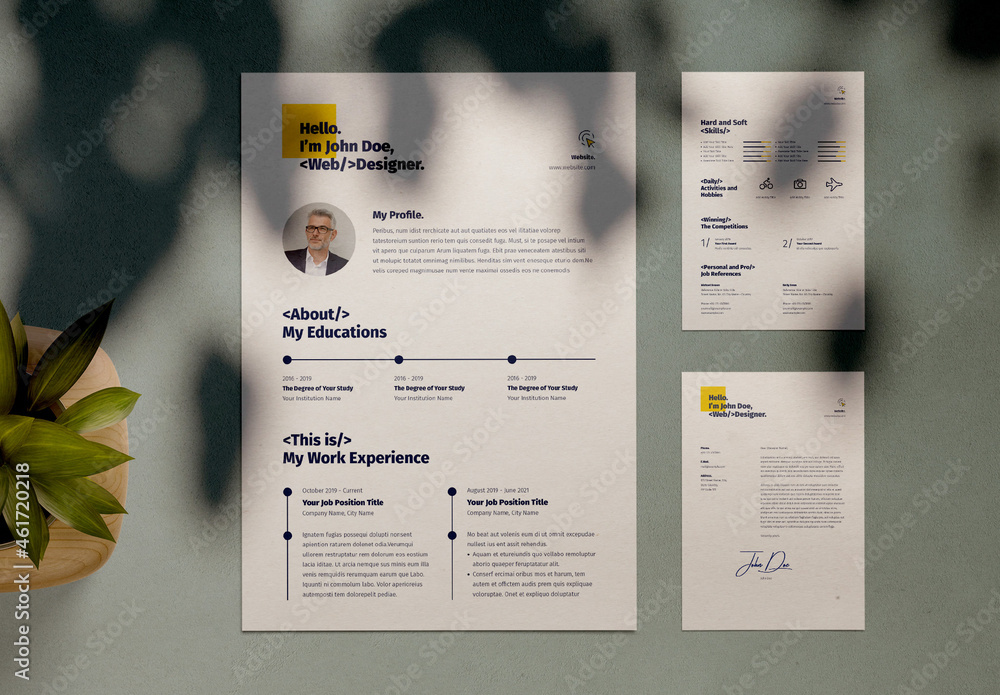Resume Stock Template | Adobe Stock