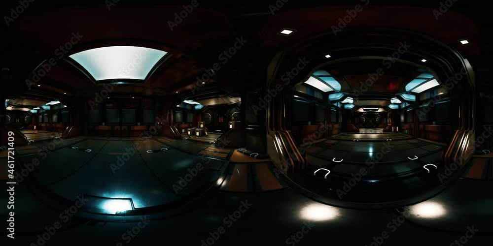 vr360 view of spaceship interior vr360 view of spaceship interior