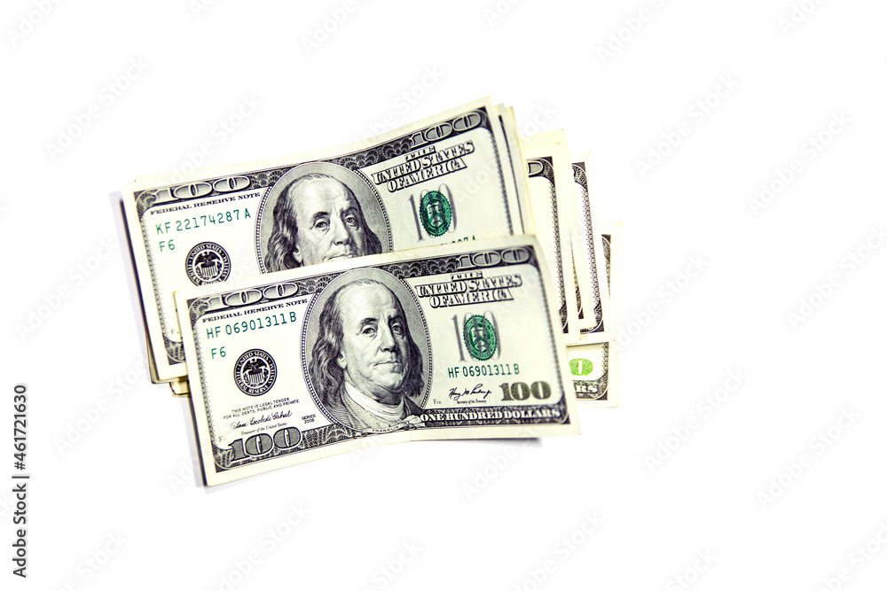 Background with money American hundred dollar bills. Cash. Close-up with selective focus. View from above. Background with money American hundred dollar bills. Cash. Close-up with selective focus. View from above.