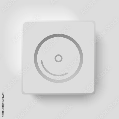 Music button design element for your website, page, template, layout. Graphic design creative element. Vector illustration.