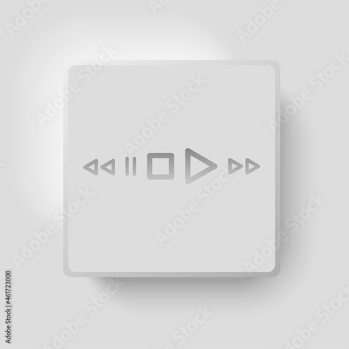 Music button design element for your website, page, template, layout. Graphic design creative element. Vector illustration.