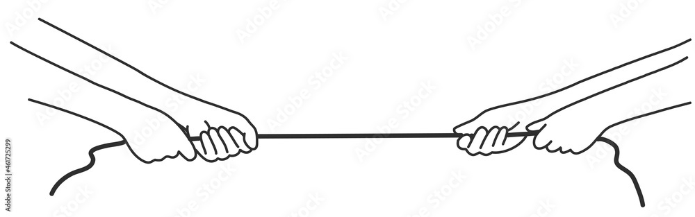 Tug of war concept. Business competition. Tug of war concept. Business competition.
