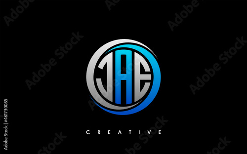 JAE Letter Initial Logo Design Template Vector Illustration