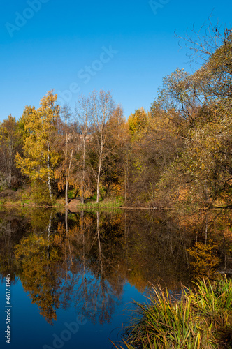 Lower Kamensky Pond in Zelenograd, Moscow, Russia