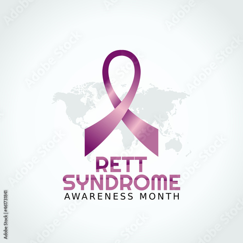vector graphic of rett syndrome awareness month good for rett syndrome awareness month celebration. flat design. flyer design.flat illustration.