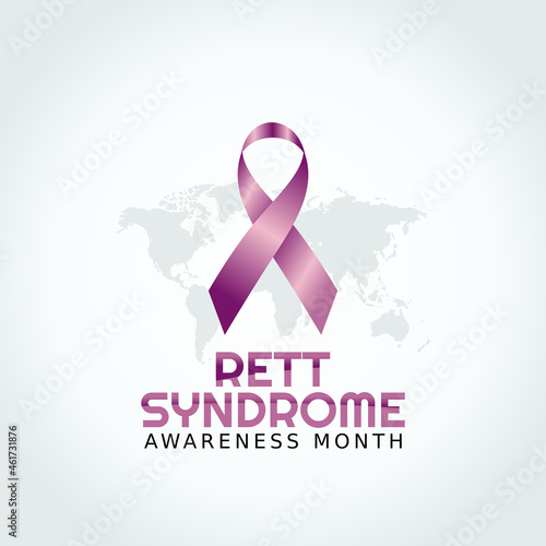 vector graphic of rett syndrome awareness month good for rett syndrome awareness month celebration. flat design. flyer design.flat illustration.