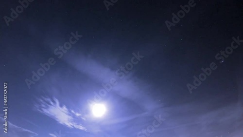 High blue sky white beautiful fluffy circumlocutions clouds cover sunlight, clouds cape time-lapse in bright clear sunny summer season, cloudy day in rainy season skies space nature screen background. photo