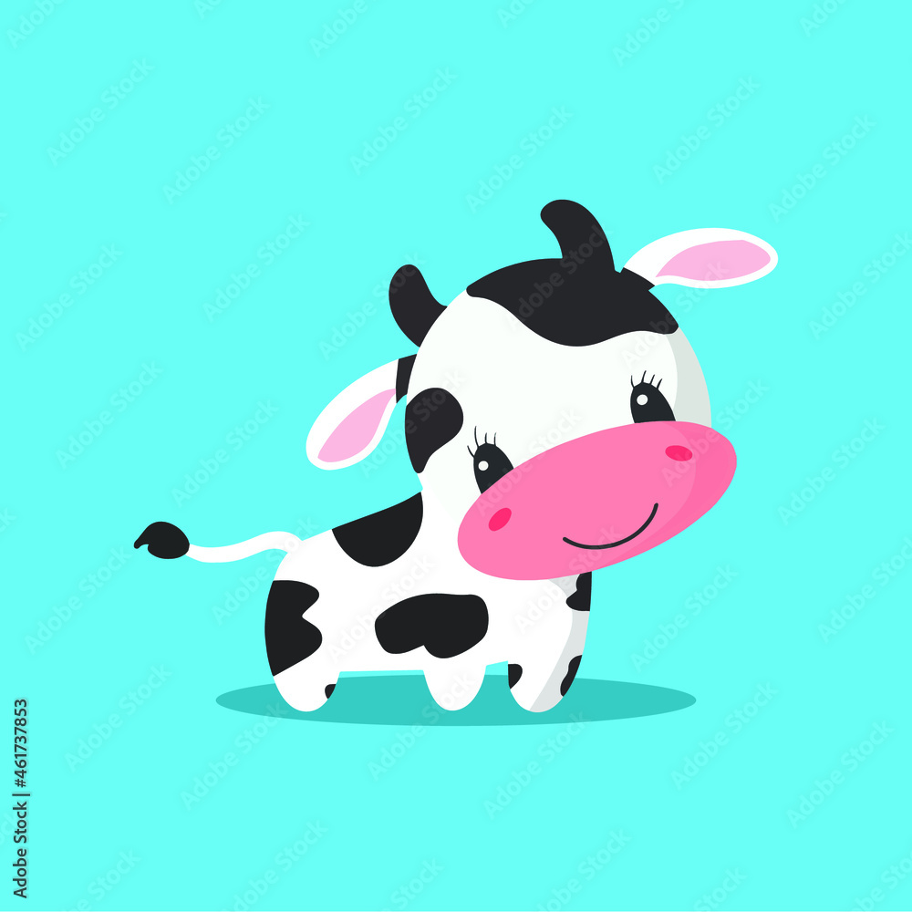 Vector illustration of cute cow farm animals Vector illustration of cute cow farm animals