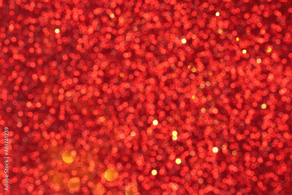 Red and golden sparkling glitter bokeh background, christmas abstract defocused texture. Holiday lights Red and golden sparkling glitter bokeh background, christmas abstract defocused texture. Holiday lights