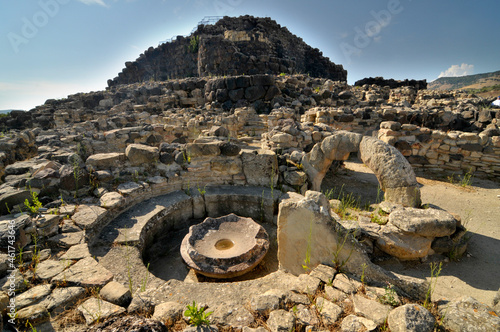 Su Nuraxi  - a nuragic archaeological site in Barumini, Sardinia, Italy.