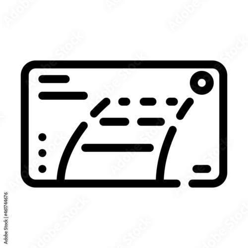 car rear view camera viewfinder line icon vector. car rear view camera viewfinder sign. isolated contour symbol black illustration