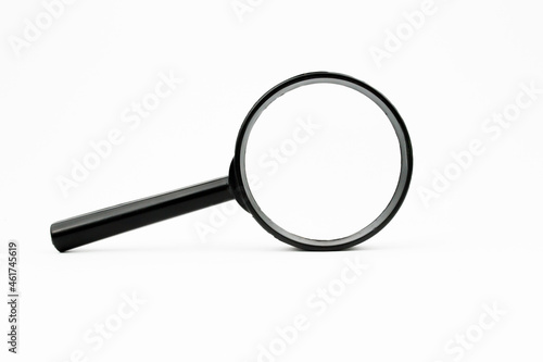 magnifying glass isolated white background