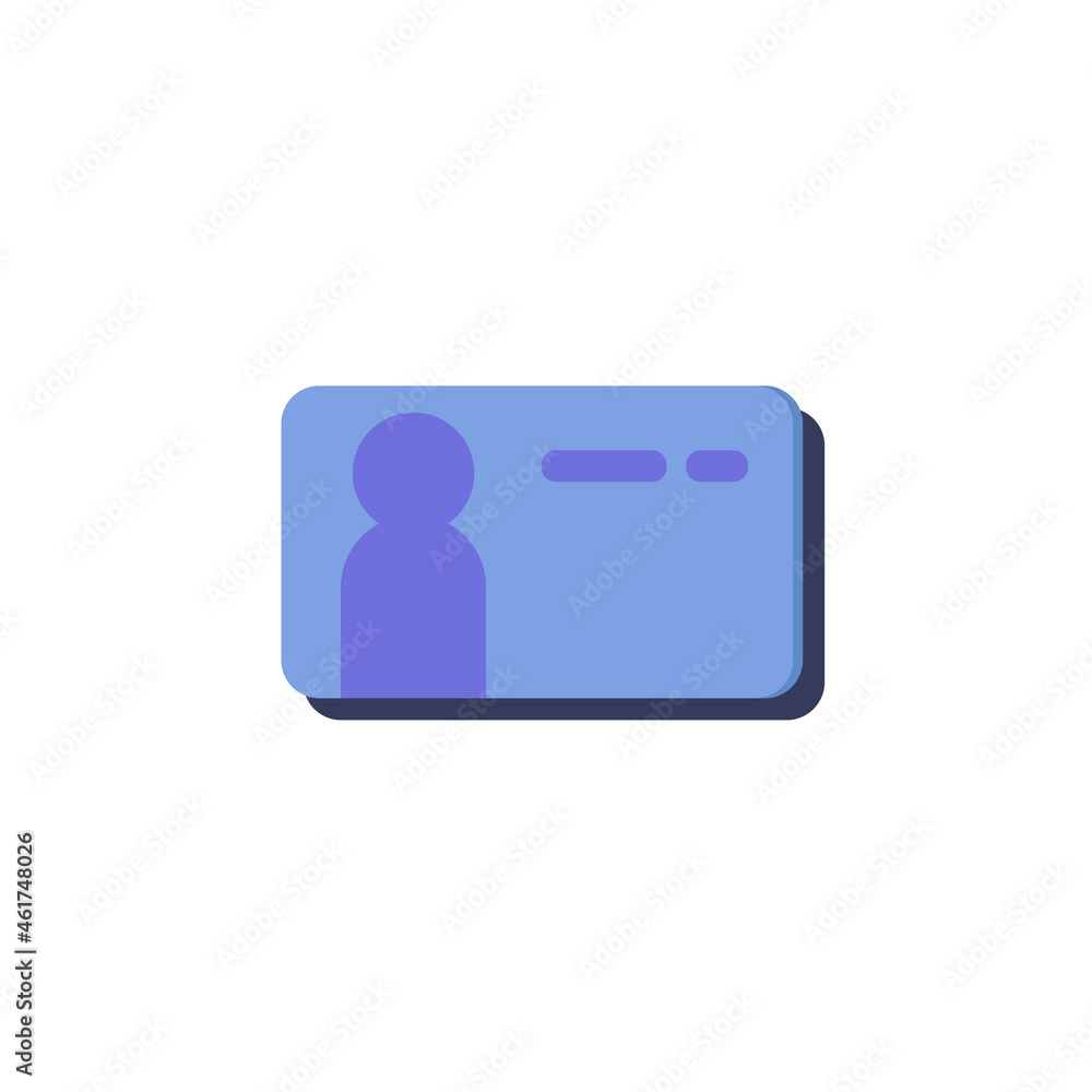 id card clipart on white background. Identification Card flat icon. id card clipart on white background. Identification Card flat icon.