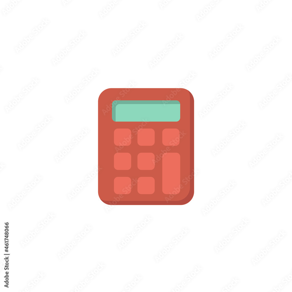 Calculator clipart on white background. Calculator flat icon. Calculator clipart on white background. Calculator flat icon.