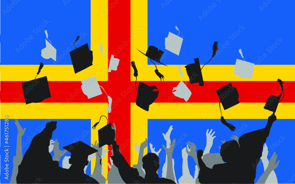 Naklejka premium Graduation in aland islandsuniversities