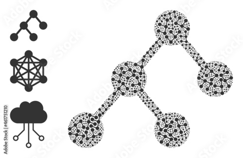 Itself recursive mosaic binary structure. Vector binary structure mosaic is composed from repeating recursive binary structure items. Flat design.