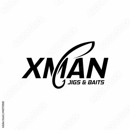 The perfect fishing rod or bait shop logo for your fishing gear needs