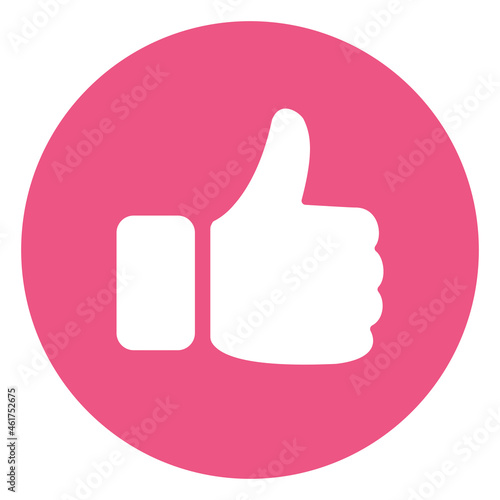 Thumbs up vector button icon isolated social media like