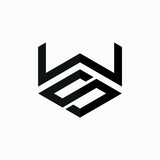 WS initial logo vector image