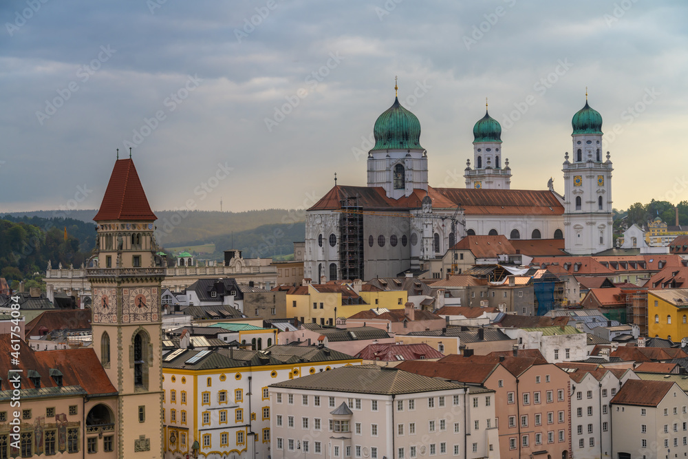 St. Stephen's Cathedral (Dom St. Stephan) Passau, Lower Bavaria, Germany, Also known as the Dreiflüssestadt (