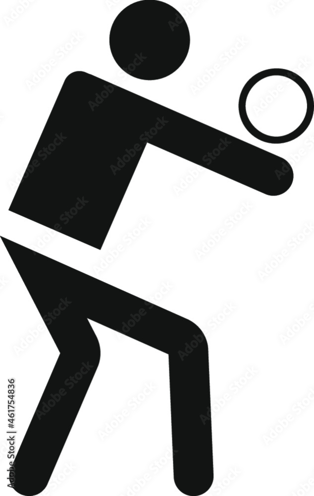 Volleyball icon black and white