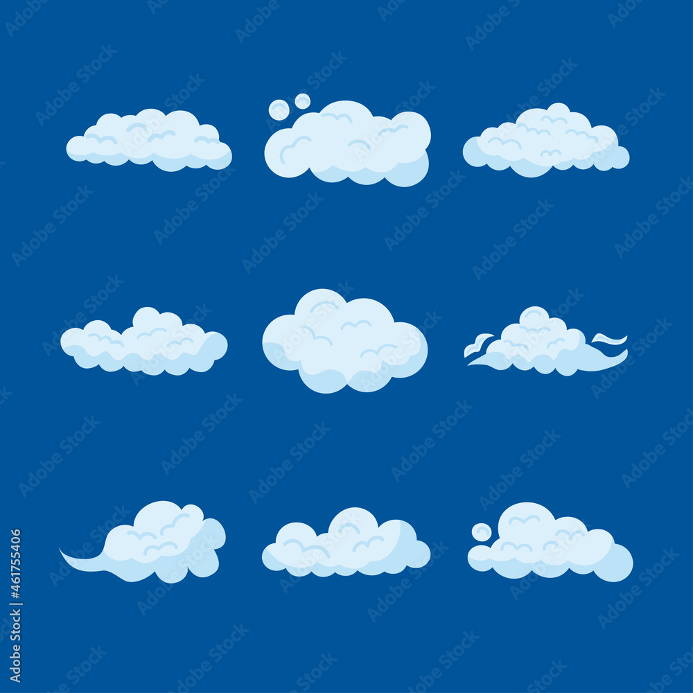 nine clouds sky icons nine clouds sky icons
