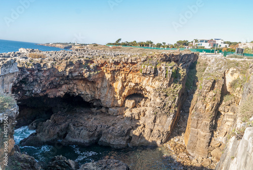 cliff by the sea in the summer sun