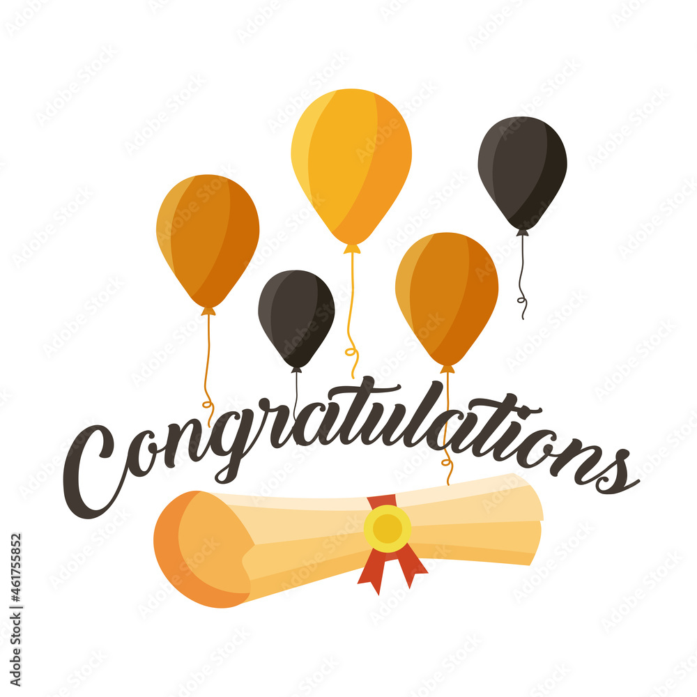 congratulation graduation card Stock Vector Adobe Stock