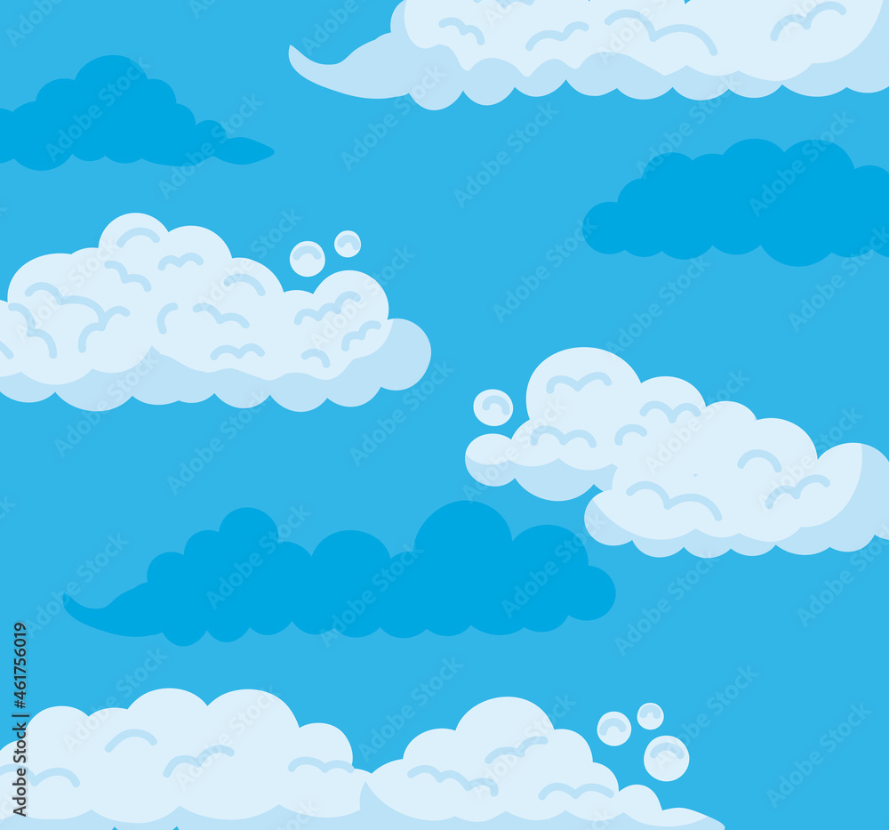 seven clouds sky icons