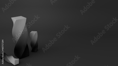 3d Rendered simple object slide to use as any type of graphic resource for presentations and others.