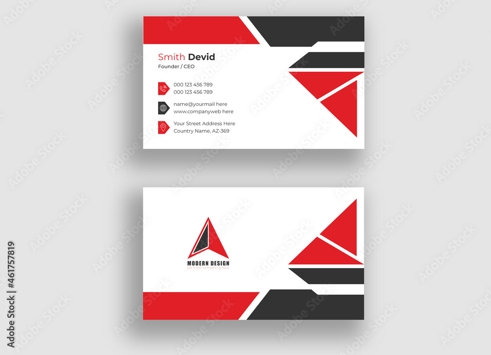 Modern creative professional Business card design template