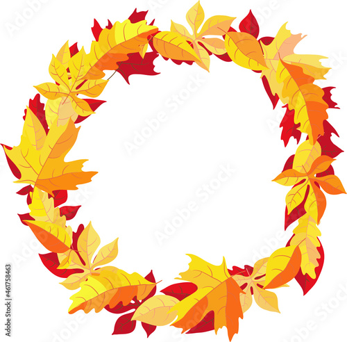 Wreath of autumn leaves