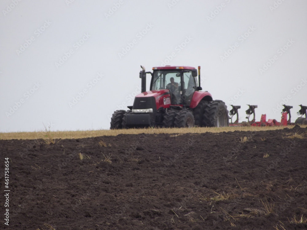 tractor in feild tractor in feild