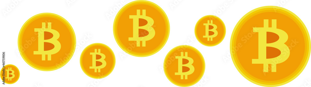 imagen de varios bitcoin. fondo transparente imagen de varios bitcoin. fondo transparente