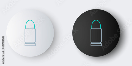 Line Bullet icon isolated on grey background. Colorful outline concept. Vector