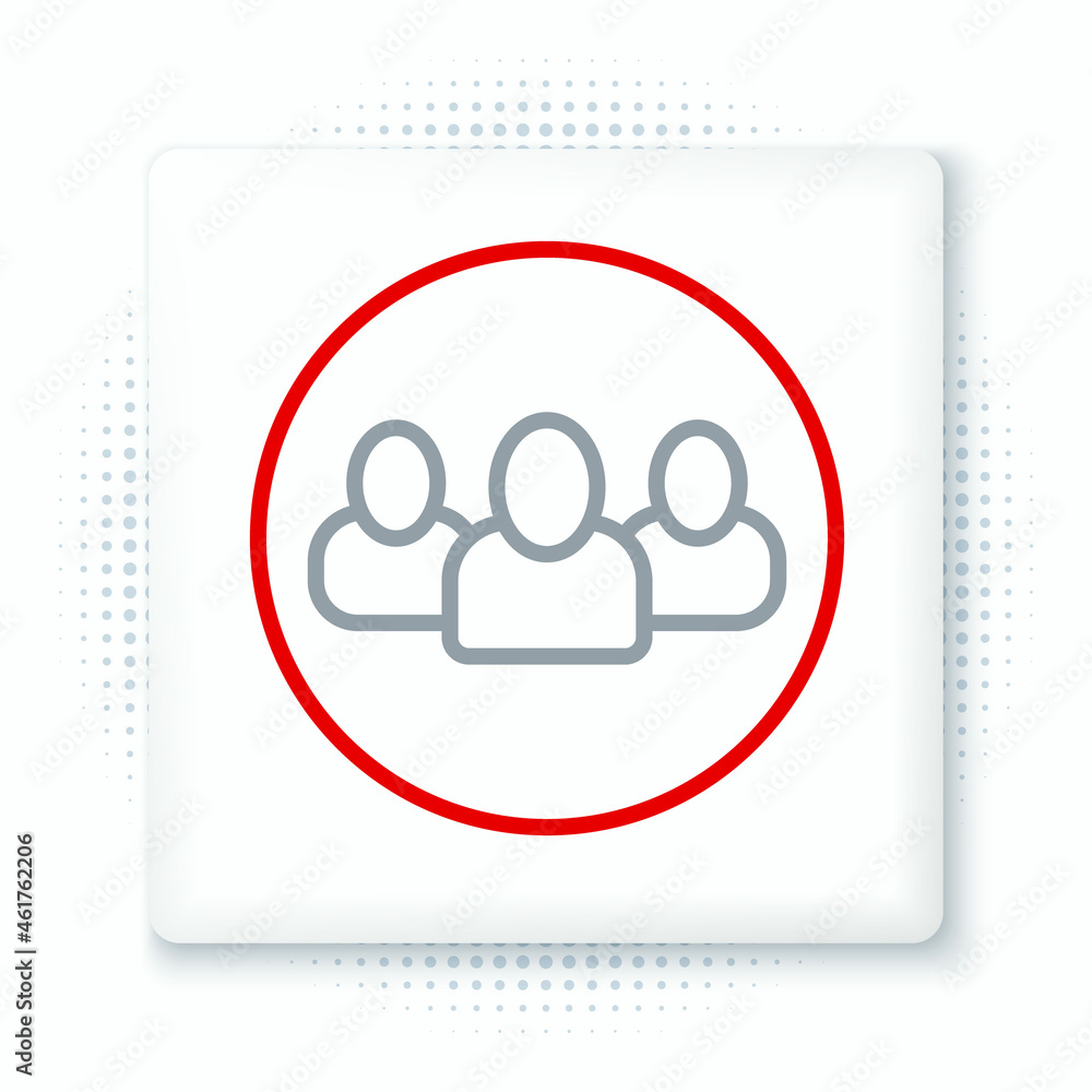 Line Project team base icon isolated on white background. Business analysis and planning, consulting, team work, project management. Colorful outline concept. Vector Line Project team base icon isolated on white background. Business analysis and planning, consulting, team work, project management. Colorful outline concept. Vector