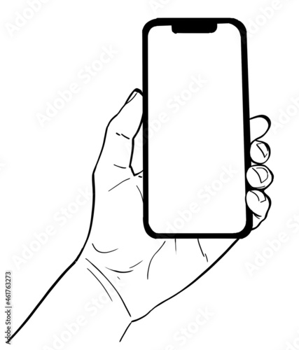 hand holding smartphone (ID: 461763273)