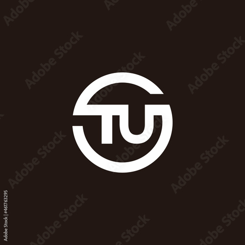 initial letters TU logo vector design