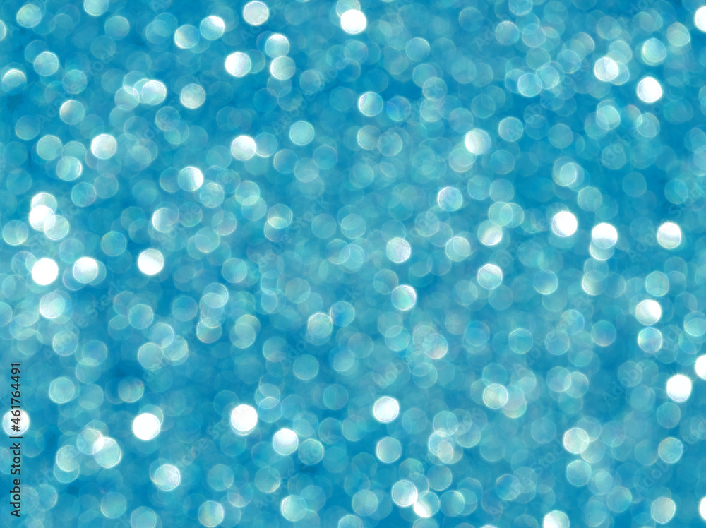 blue glitter vintage lights background. defocused